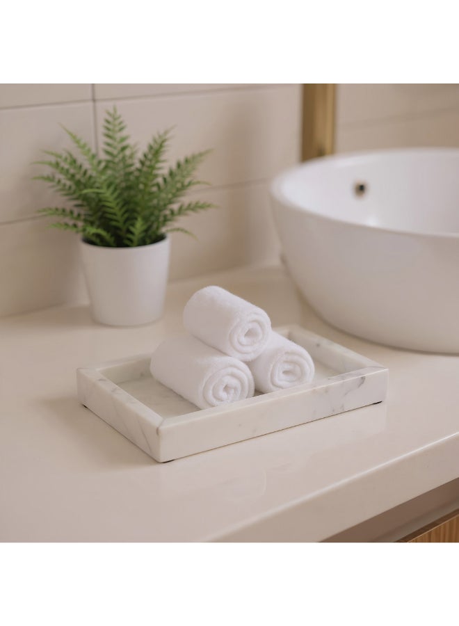 Home Box Royal Marble Bath Tray - White - Image 4